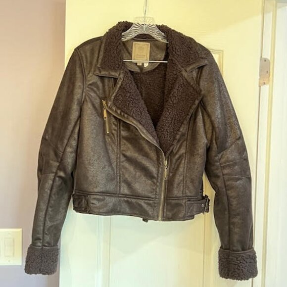 Faux Shearling Moto jacket - Picture 3 of 9
